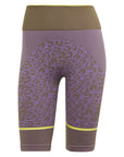 Deep Lilac Leopard Seamless TrueStrength Bike Shorts