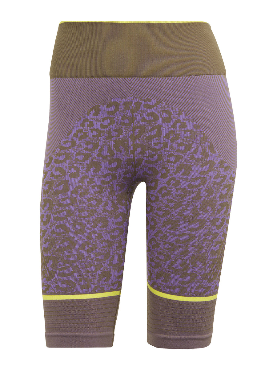 Deep Lilac Leopard Seamless TrueStrength Bike Shorts
