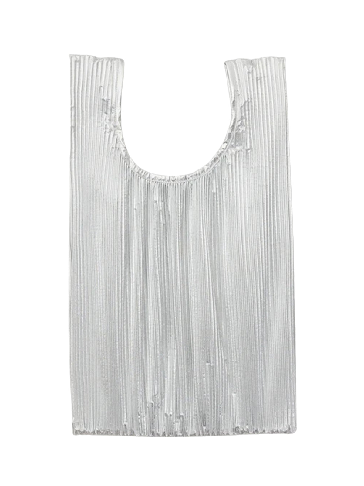 Chrome Metallic Pleated Bag