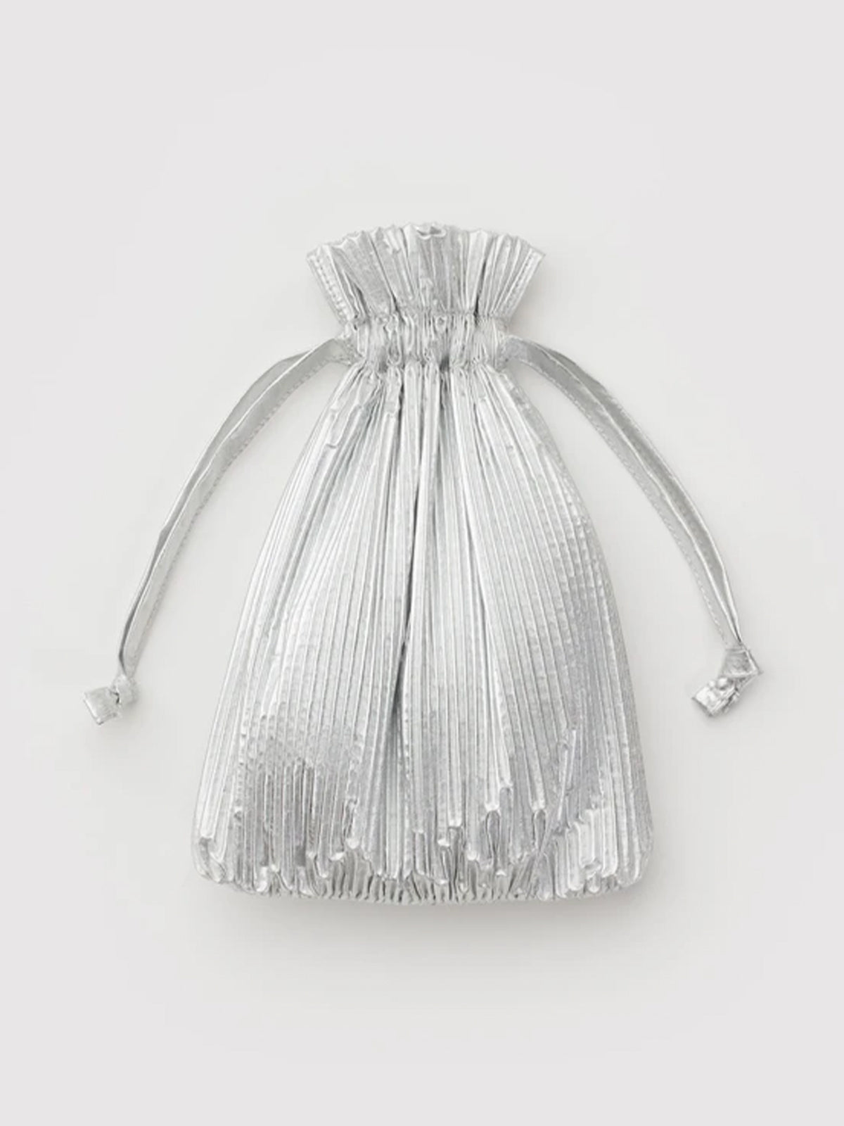 Chrome Metallic Pleated Bag