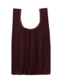 Mahogany Pleated Bag