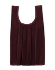 Mahogany Pleated Bag