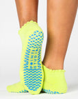 Lime Happy Grip Socks
