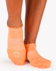 Orange Happy Grip Socks