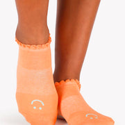 Orange Happy Grip Socks
