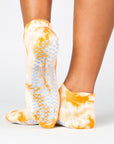 Orange Slice Washout Grip Socks