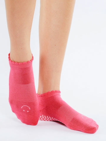 Elise Grip Strap Socks Butter - Pointe Studio