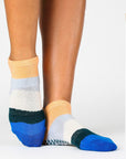 Poppy Layered Stripe Grip Socks