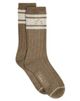 Mink Taupe Marl Malissa Plush Wide Rib Socks