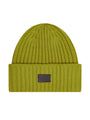 Olive Green Elva Chunky Rib Beanie