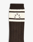 Coffee Bean Malissa Plush Wide Rib Socks