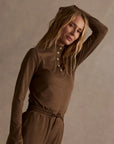 Teak Olive Marl Nathaniel Long Sleeve Top