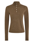 Teak Olive Marl Nathaniel Long Sleeve Top