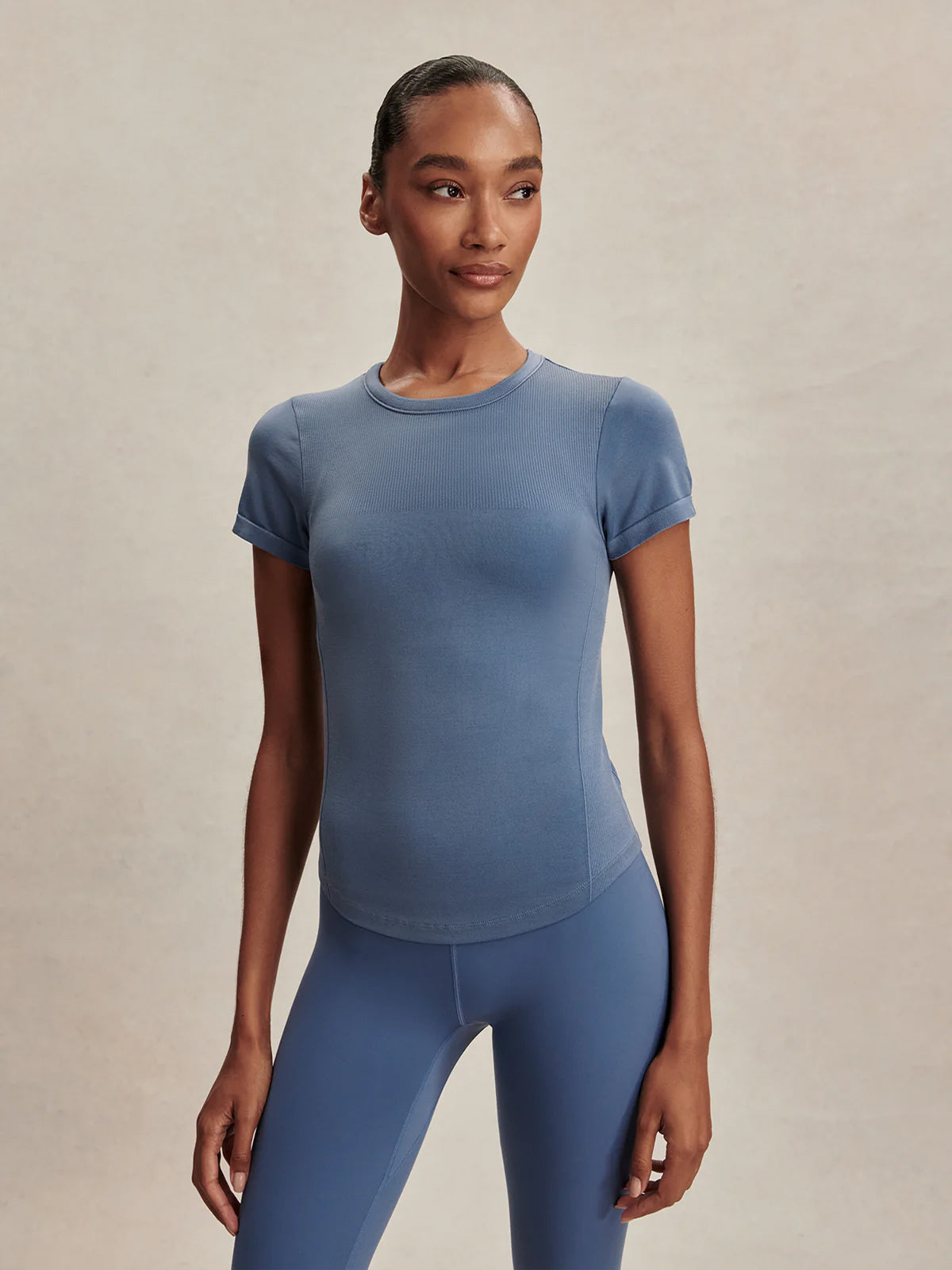 Bijou Blue Casper Seamless Tee – Fashercise