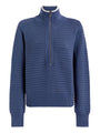 Bijou Blue Morwenna Half Zip Knit