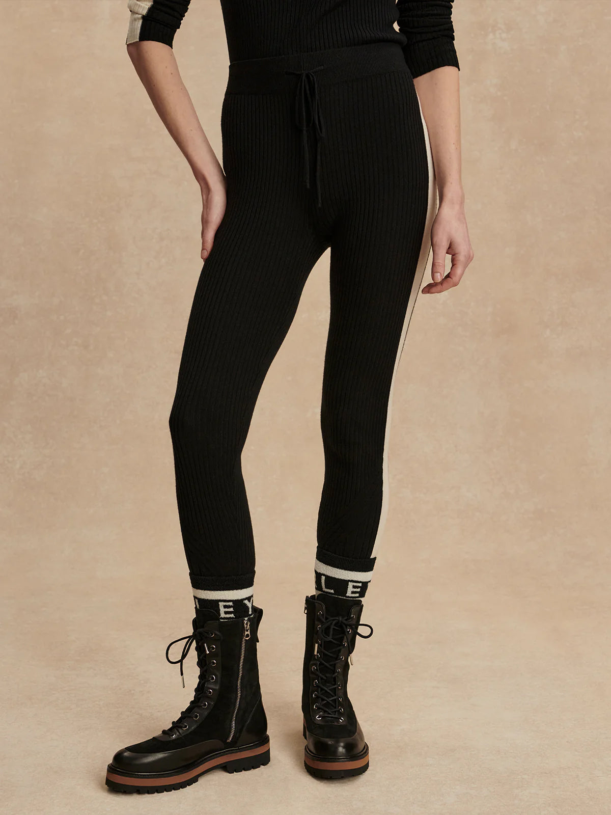 Black Aiden Knit Baselayer Leggings