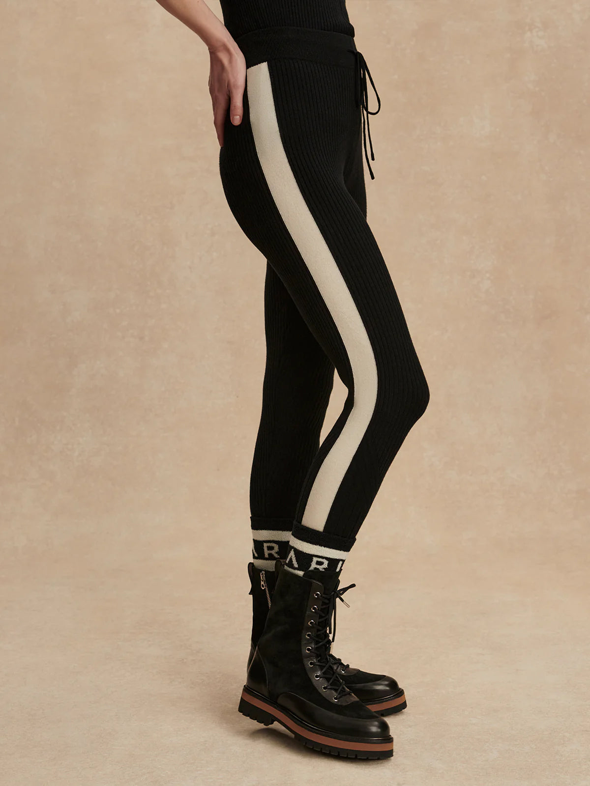 Black Aiden Knit Baselayer Leggings
