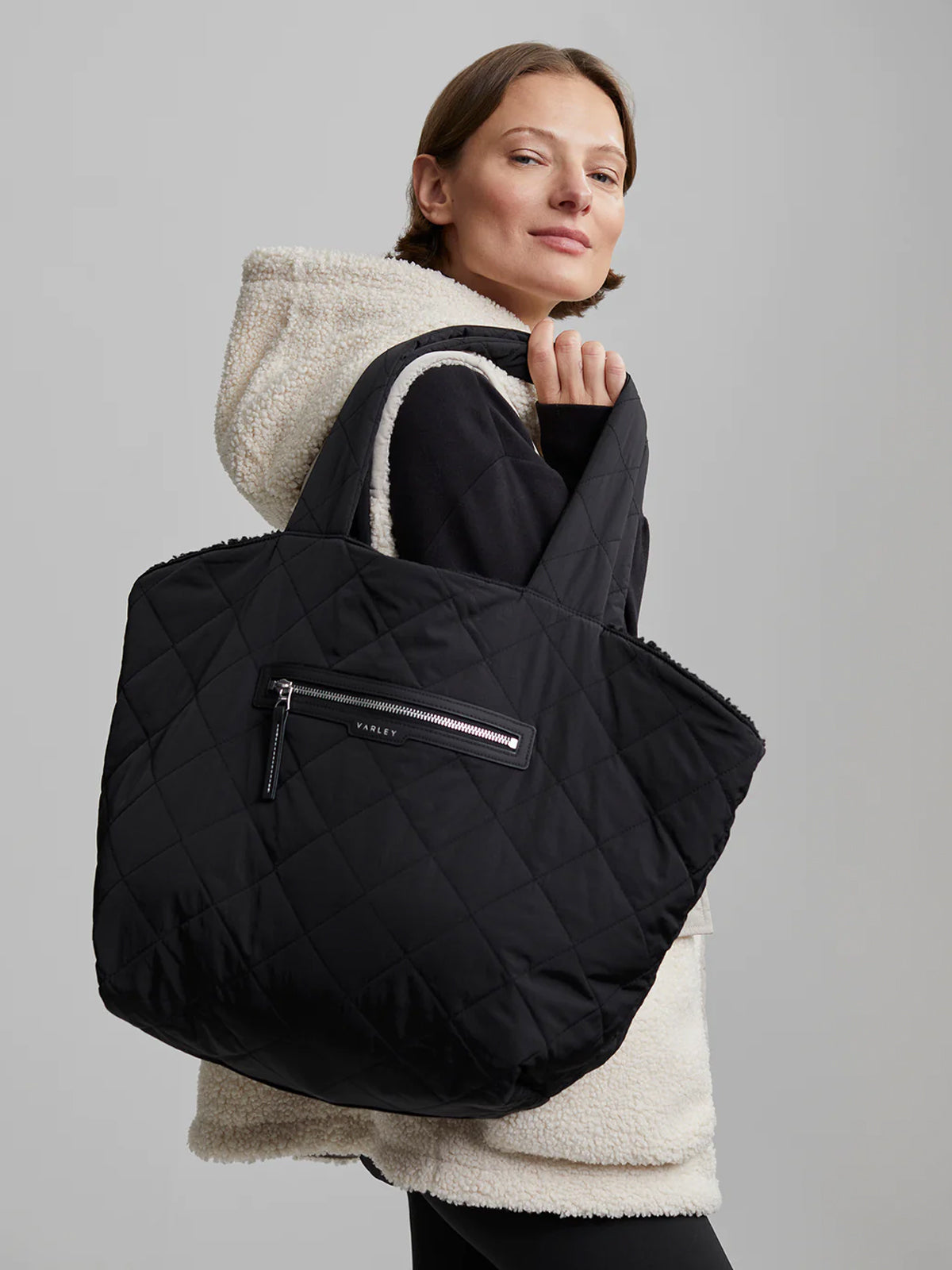 Black Amos Reversible Quilt Tote