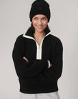 Black Anika Half-Zip Fleece