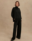 Black Barker High Neck Sweatshirt