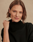 Black Barker High Neck Sweatshirt