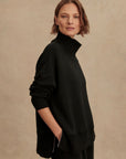 Black Barker High Neck Sweatshirt