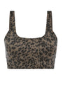 Brown Contrast Cheetah FreeSoft Cori Sports Bra