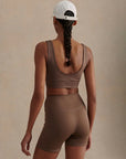 Coffee Quartz Assure Cori Sports Bra