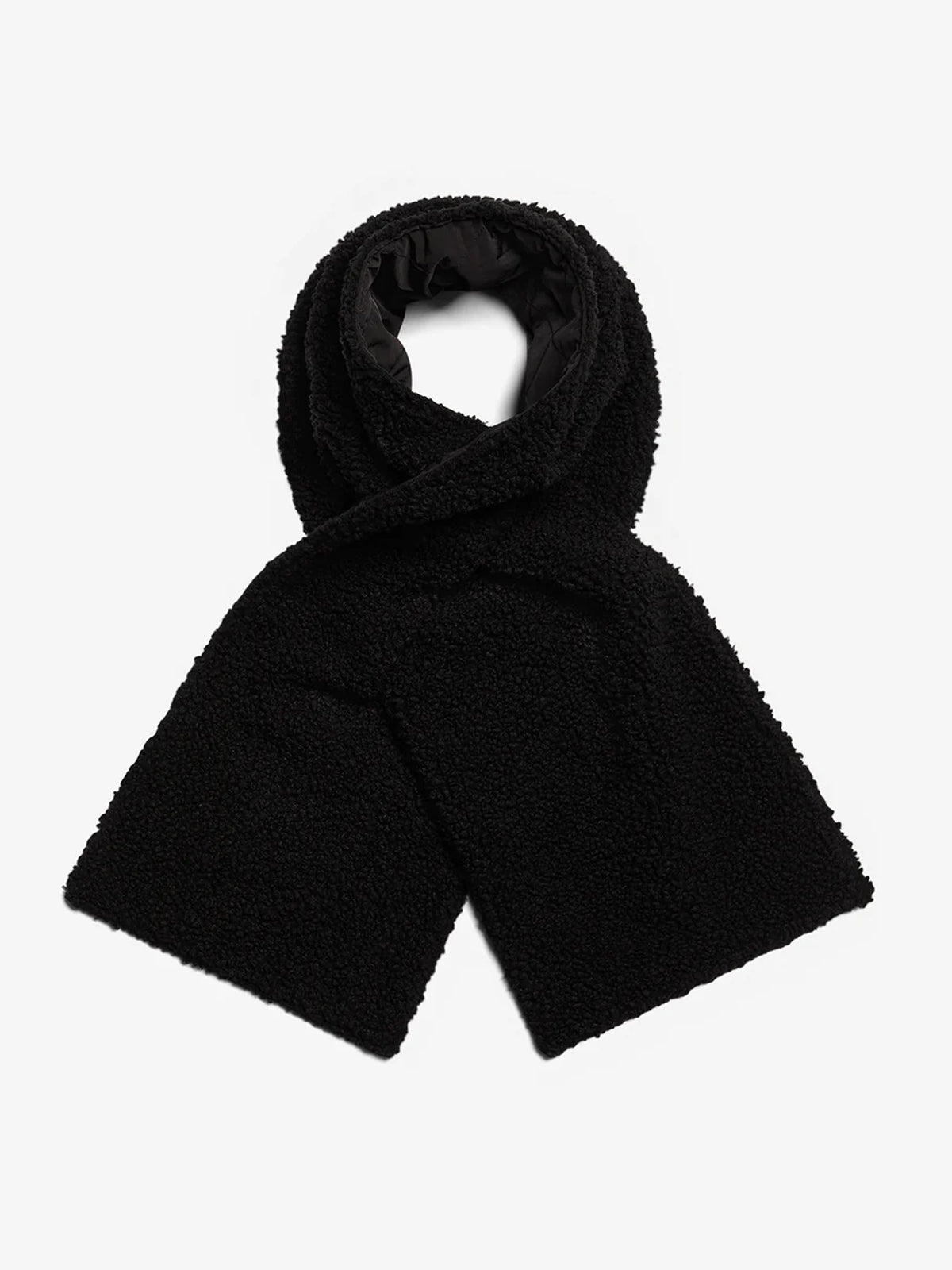 Black Coronet Quilt Sherpa Scarf