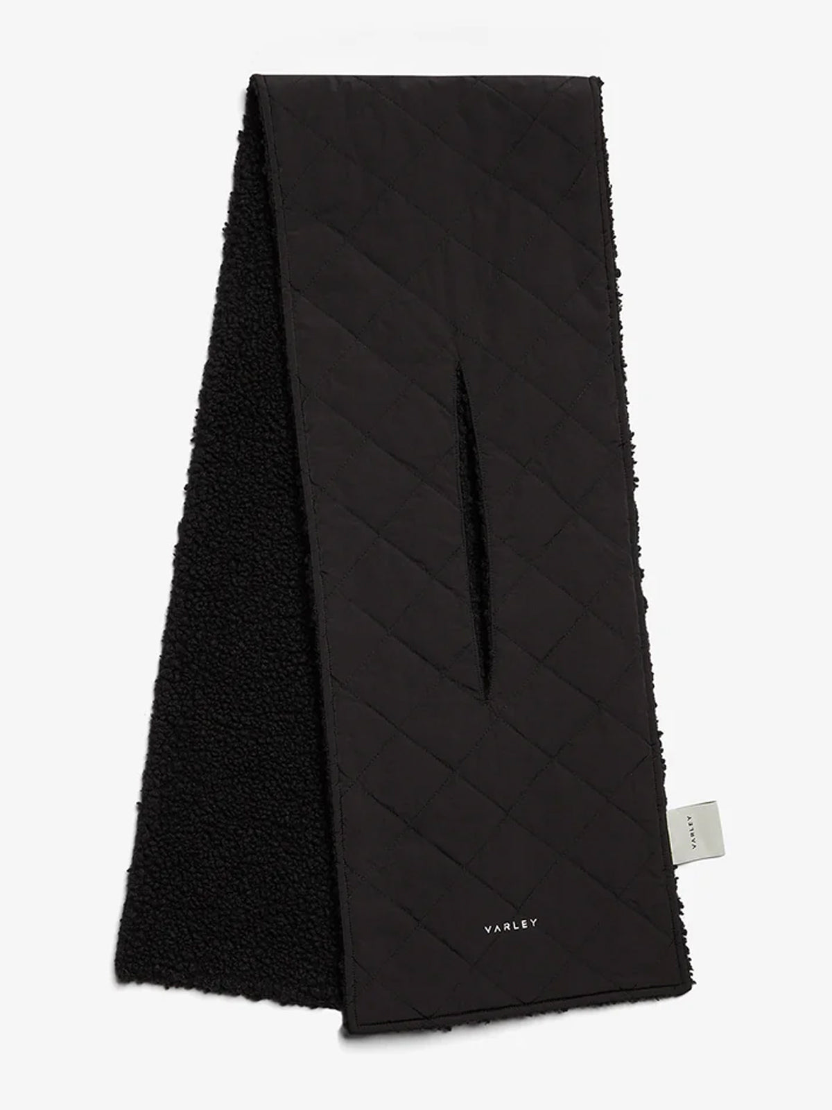 Black Coronet Quilt Sherpa Scarf