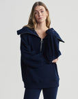 Dark Sapphire Vine Half-Zip Pullover