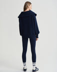 Dark Sapphire Vine Half-Zip Pullover