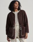 French Roast Angelina Sherpa Coat