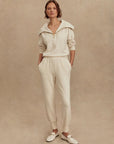 Ivory Marl Fleck The Slim Cuff Pant 25"