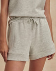 Light Grey Marl Atrium High Rise Shorts 4.5"