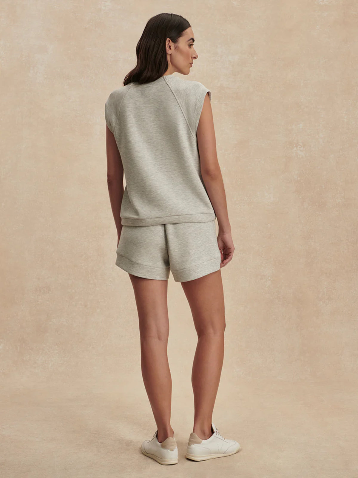 Light Grey Marl Atrium High Rise Shorts 4.5"