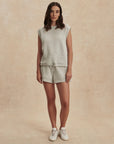 Light Grey Marl Atrium High Rise Shorts 4.5"