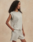 Light Grey Marl Salome Raglan Top
