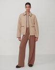 Light Taupe Ruiko Fleece Jacket