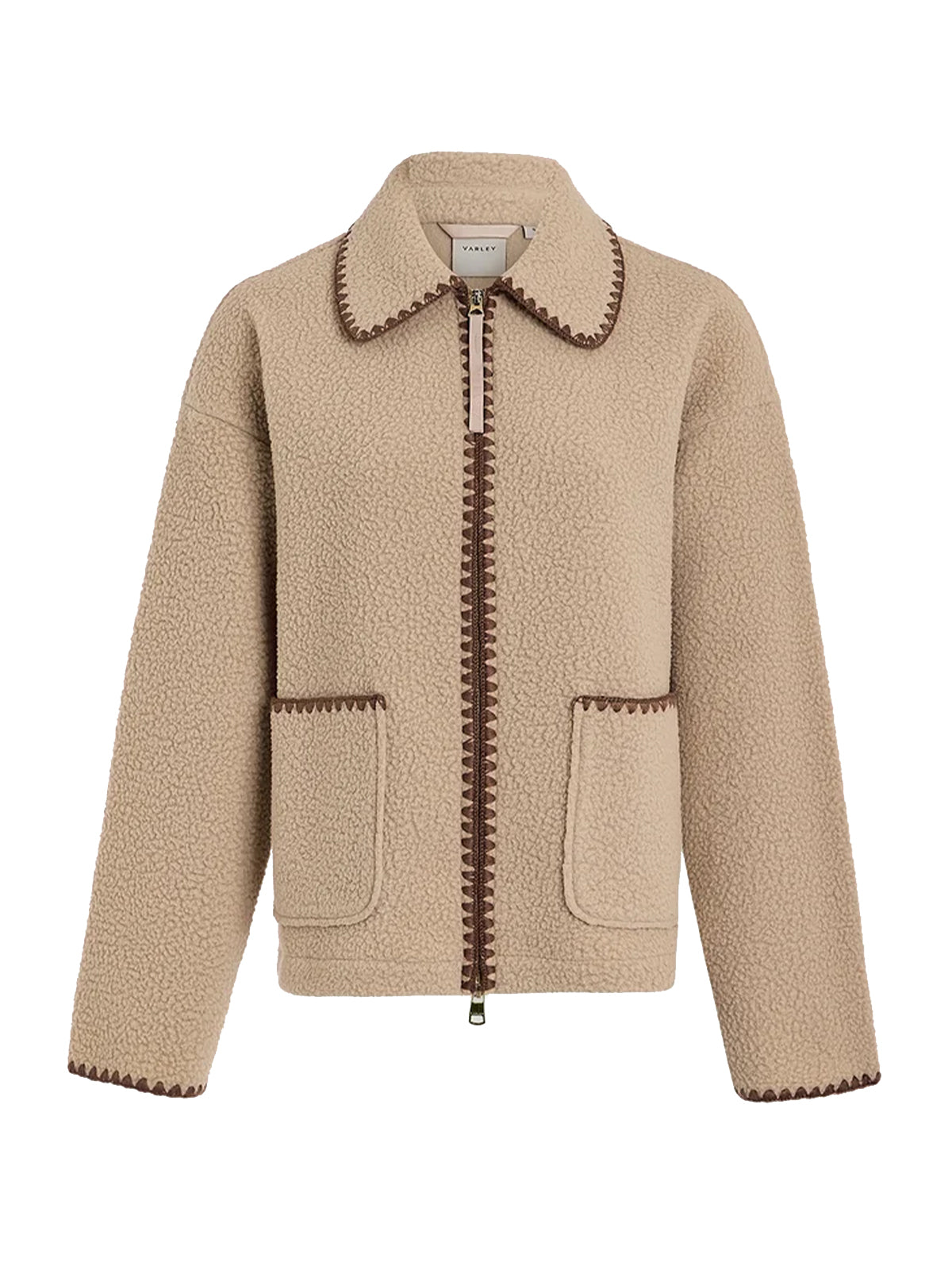 Light Taupe Ruiko Fleece Jacket