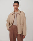 Light Taupe Ruiko Fleece Jacket