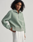 Lily Pad Roselle Half Zip Fleece Pullover