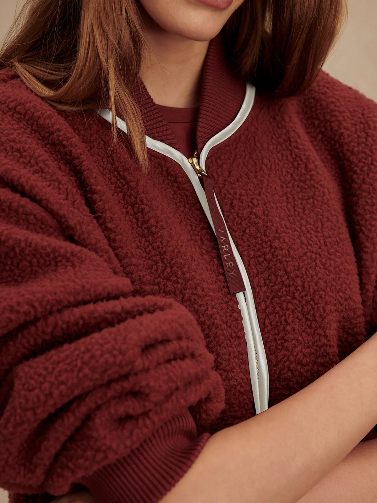 New Maroon Hansley Fleece Jacket