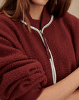 New Maroon Hansley Fleece Jacket