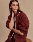 New Maroon Hansley Fleece Jacket