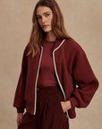 New Maroon Hansley Fleece Jacket