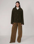 Olive Bark Kellan Short Boxy Jacket