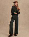 Olive Marl The Wide Leg Pant 30"