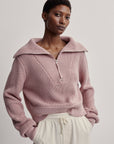 Pale Mauve Mentone Half-Zip Pullover