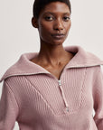 Pale Mauve Mentone Half-Zip Pullover